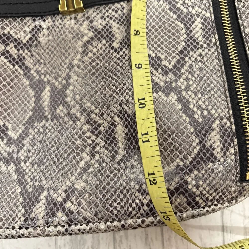 Fossil Snake Print Leather Amelia Bag Backpack